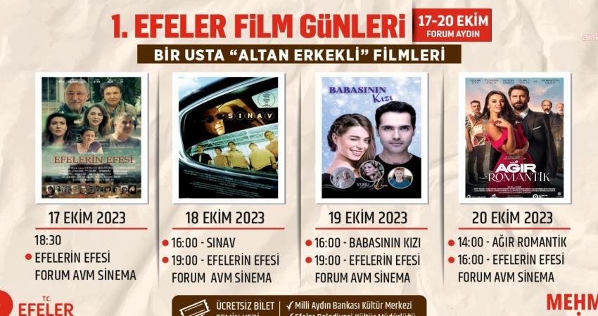 Efeler Belediyesi, 17-20 Ekim günleri arasında “1. Efeler Film Günleri”ne