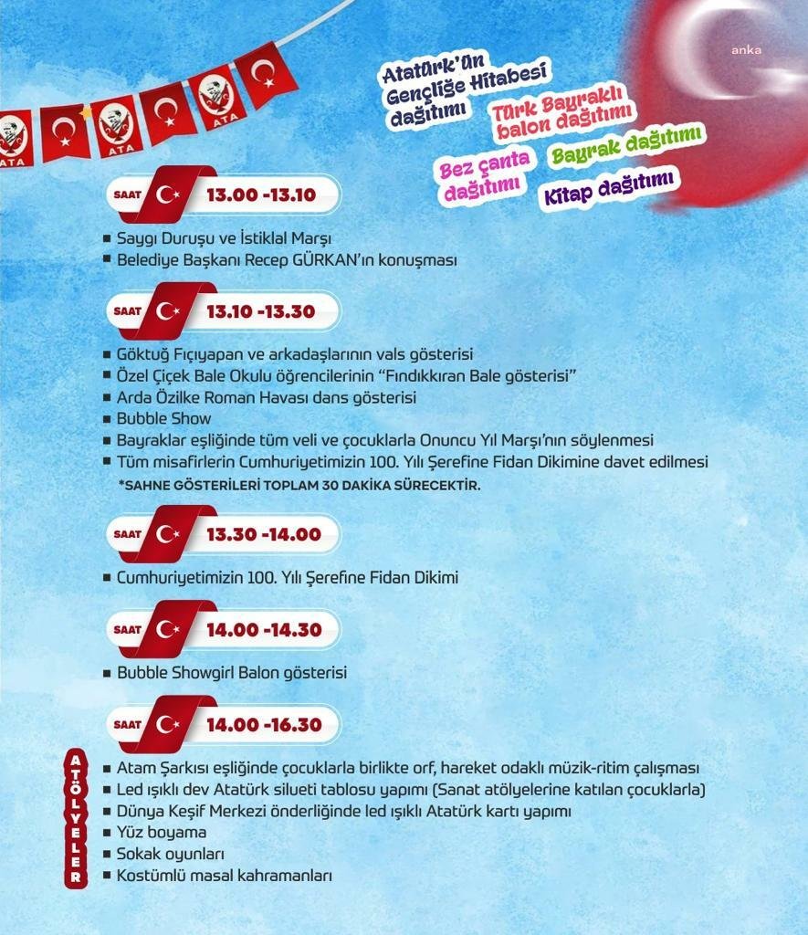 Edirne Belediyesi’nin organizasyonuyla düzenlenen etkinliklerle Edirneliler, Cumhuriyet'in 100’üncü yıl coşkusunu