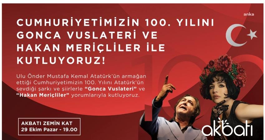 Akbatı Alışveriş Merkezi, Türkiye Cumhuriyeti'nin 100. yılını kutlamaya hazırlanıyor. Akbatı,