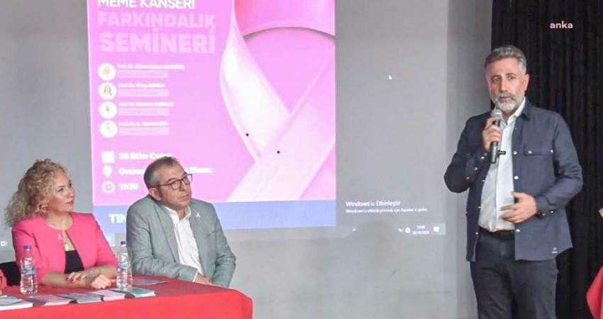 Vatandaşlara yönelik bilgilendirme seminerlerini aralıksız sürdüren Bayraklı Belediyesi, meme kanserine