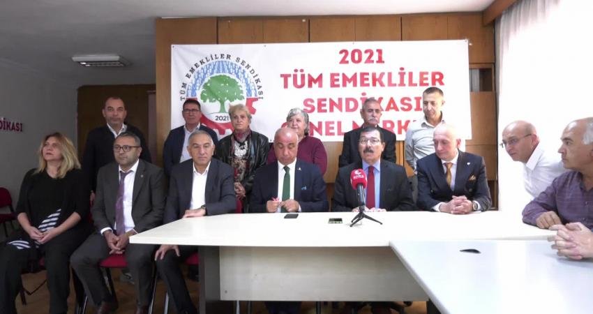 Birleşik Kamu-İş Konfederasyonu yönetimi, bugün Ankara'da 2021 Tüm Emekliler Sendikası’nı