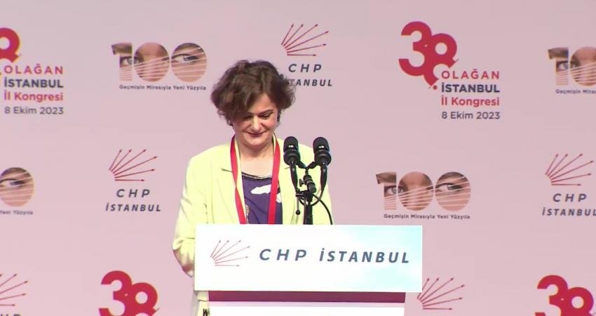 CHP İstanbul İl Başkanı Canan Kaftancıoğlu, partinin 38. Olağan İstanbul