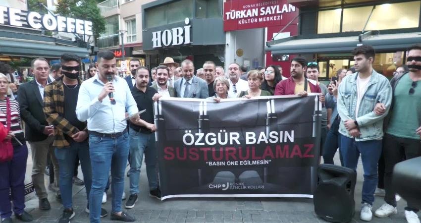 CHP Konak Gençlik Kolları basın özgürlüğü için sokağa çıktı. Türkan