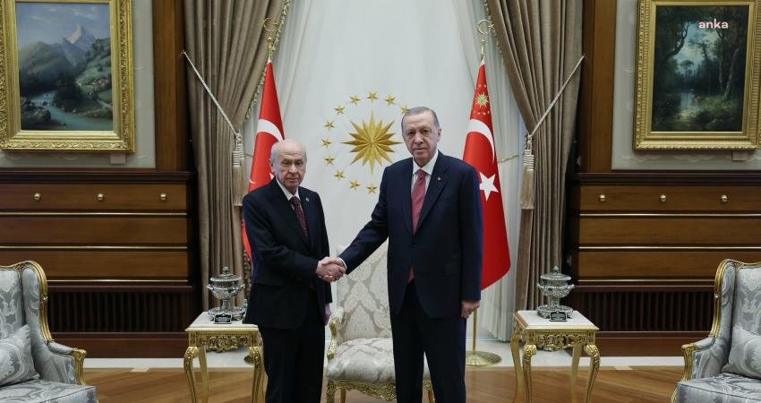 Cumhurbaşkanı Recep Tayyip Erdoğan, MHP Genel Başkanı Devlet Bahçeli ile