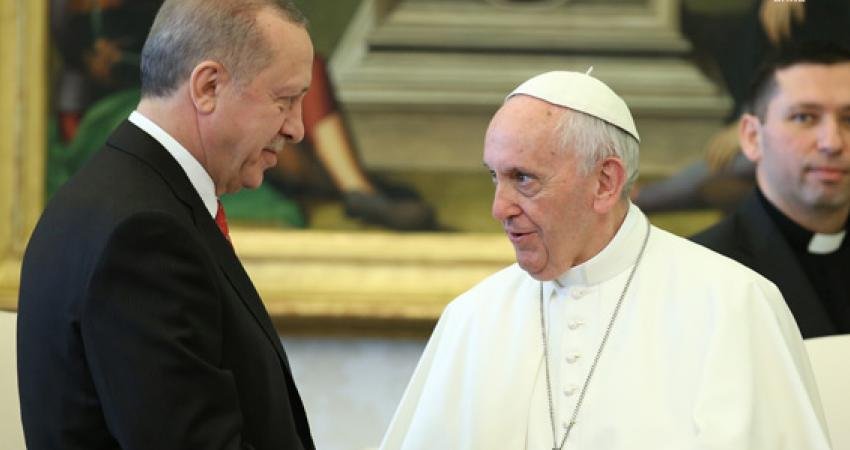 İletişim Başkanlığı, Cumhurbaşkanı Recep Tayyip Erdoğan'ın, Katolik Hristiyanların Ruhani lideri