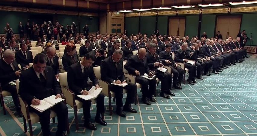 Cumhurbaşkanı Recep Tayyip Erdoğan, Türkmenistan Devlet Başkanı Serdar Berdimuhammedov ile