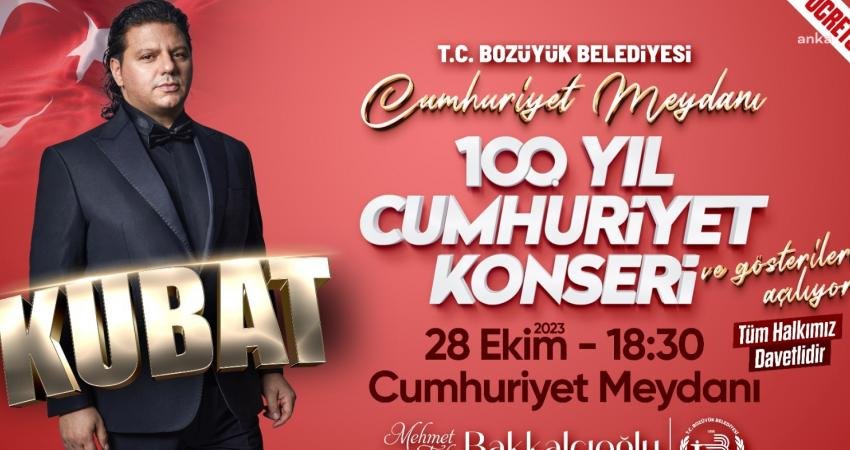 Cumhuriyet’in 100. yıl dönümü, Bozüyük’te düzenlenen tören, etkinlik ve konser