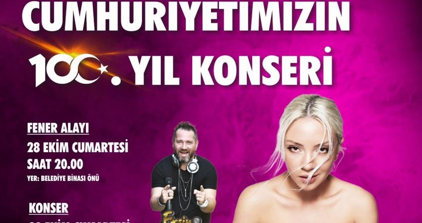 Menderes Belediyesi tarafından gerçekleştirilecek cumhuriyetin 100. yılı kutlamaları renkli görüntülere