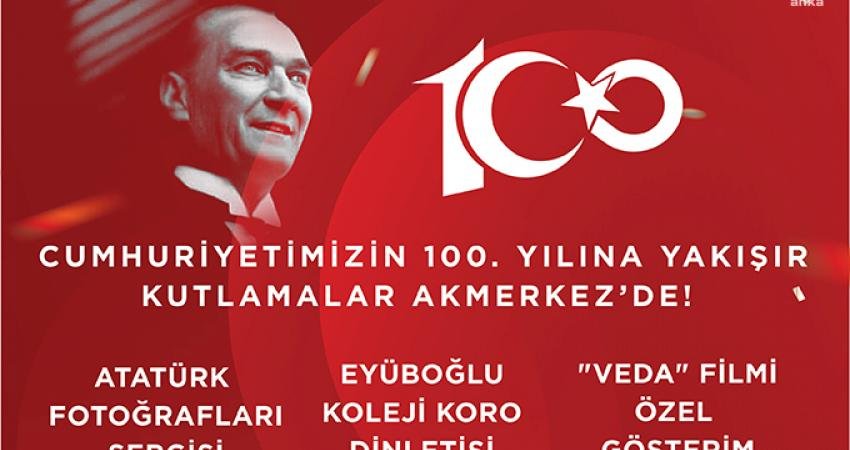 Cumhuriyetin 100. Yılı birbirinden güzel etkinliklerle Akmerkez’de kutlanıyor. Tüm gün