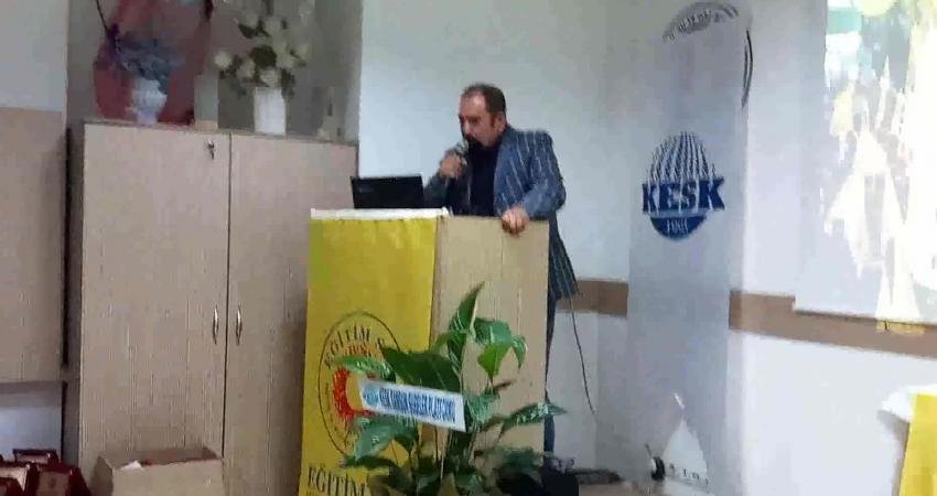 Eğitim Sen Samsun Şube Başkanı Ersin Gür, "Öğrencilerimizin, seçim öncesinde vaat