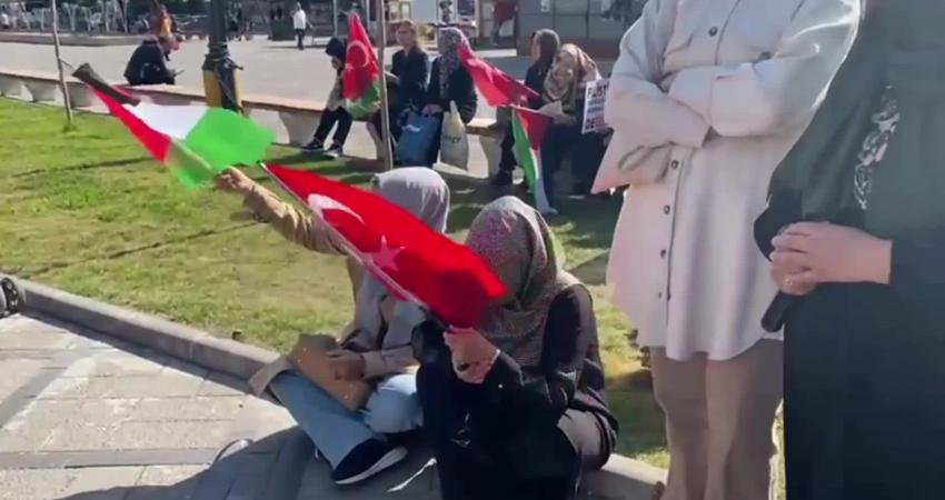 Elazığ’da sivil toplum kuruluşları ve siyasi partilerin kadın temsilcileri, İsrail’in