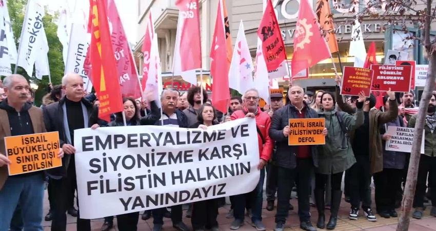 Eskişehir Emek ve Demokrasi Platformu tarafından İsrail’in Filistin’e yönelik saldırıları