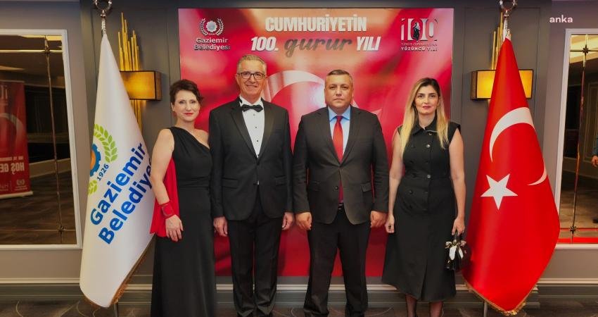 Gaziemir Belediyesi’nin, düzenlediği 100. Yıl Cumhuriyet Balosu’nda konuşan Başkan Halil