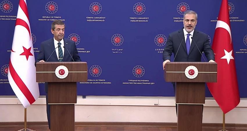 Dışişleri Bakanı Hakan Fidan, KKTC Dışişleri Bakanı Tahsin Ertuğruloğlu ile
