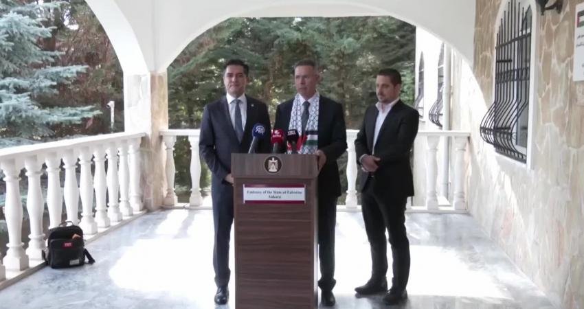 İYİ Parti Genel Başkan Yardımcısı Buğra Kavuncu, Filistin Büyükelçiliği ziyareti