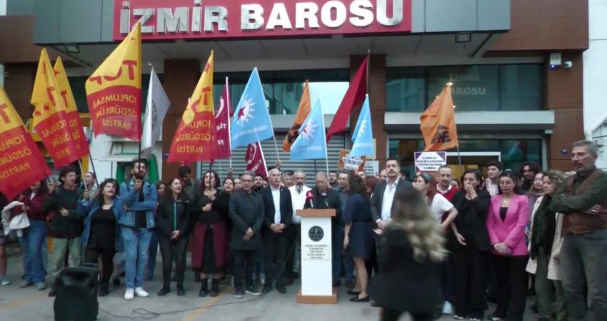 İzmir Emek ve Demokrasi Güçleri, İsrail'in Filistin'e yönelik saldırılarını protesto
