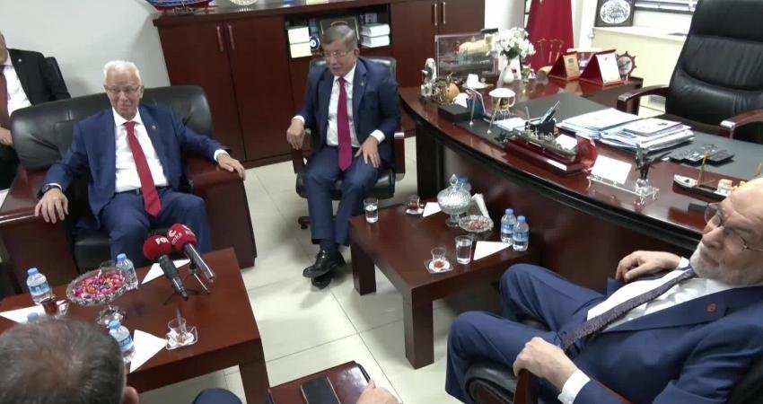 Saadet Partisi Genel Başkanı Temel Karamollaoğlu ve Gelecek Partisi Genel