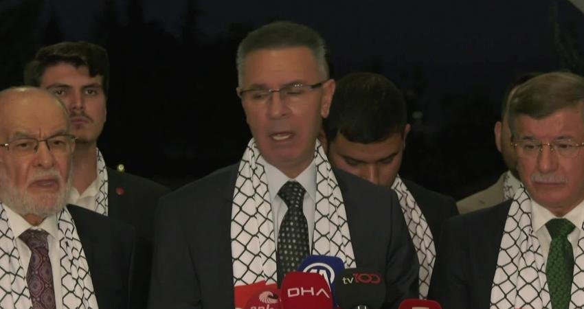 Saadet Partisi Genel Başkanı Temel Karamollaoğlu ve Gelecek Partisi Genel