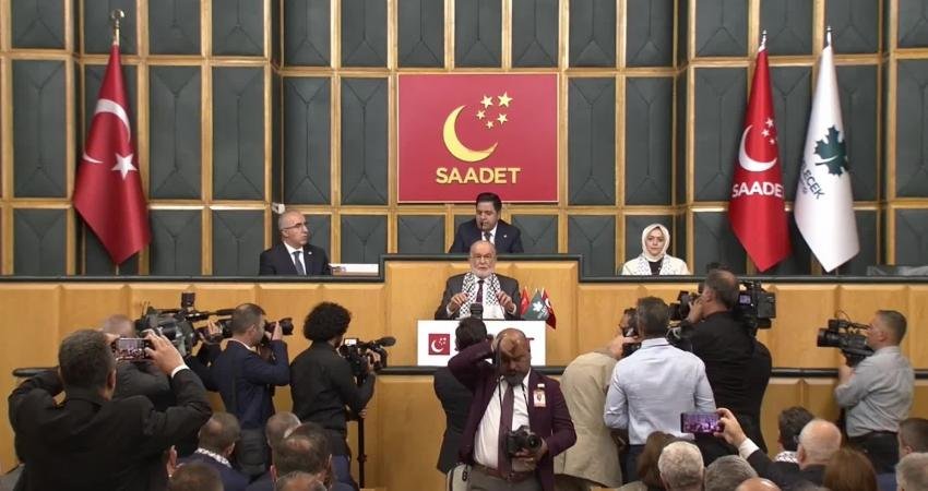 Saadet Partisi Genel Başkanı Temel Karamollaoğlu Saadet Partisi- Gelecek Partisi