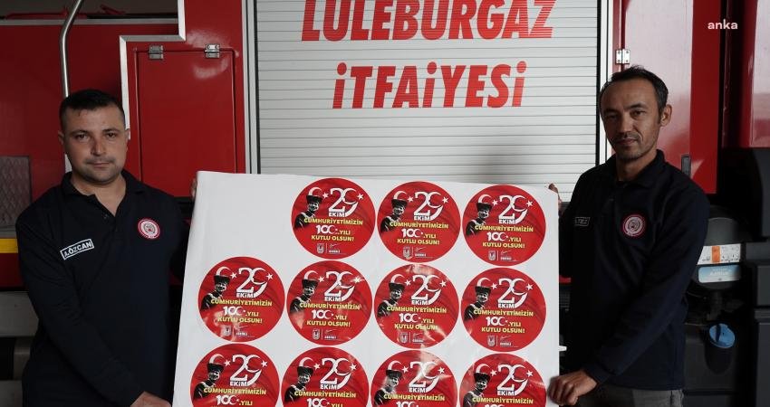 Lüleburgaz Belediyesi, Cumhuriyet'in 100’üncü kuruluş yıl dönümüne özel araç etiketlerini