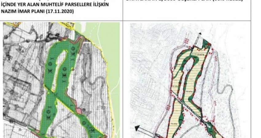 Eyüpsultan Kemerköy'deki 26 futbol sahası büyüklüğündeki yeşil alanı yapılaşmaya açan