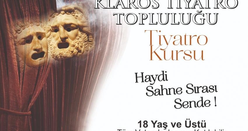 Menderes Belediyesi tarafından ücretsiz olarak düzenlenecek tiyatro kursları için başvuru