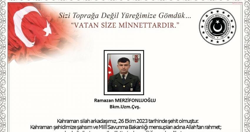 Milli Savunma Bakanlığı (MSB), "Edirne’de meydana gelen askerî araç kazası