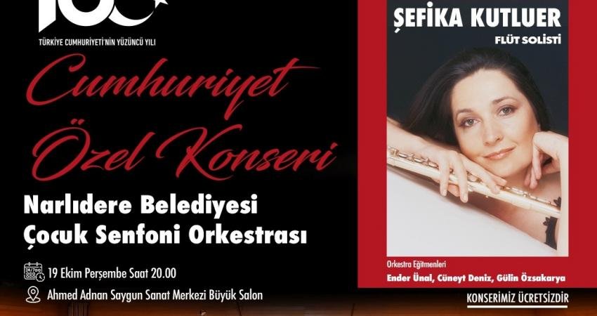 Narlıdere Belediyesi Çocuk Senfoni Orkestrası’nın dünyaca ünlü flüt virtüözü Şefika