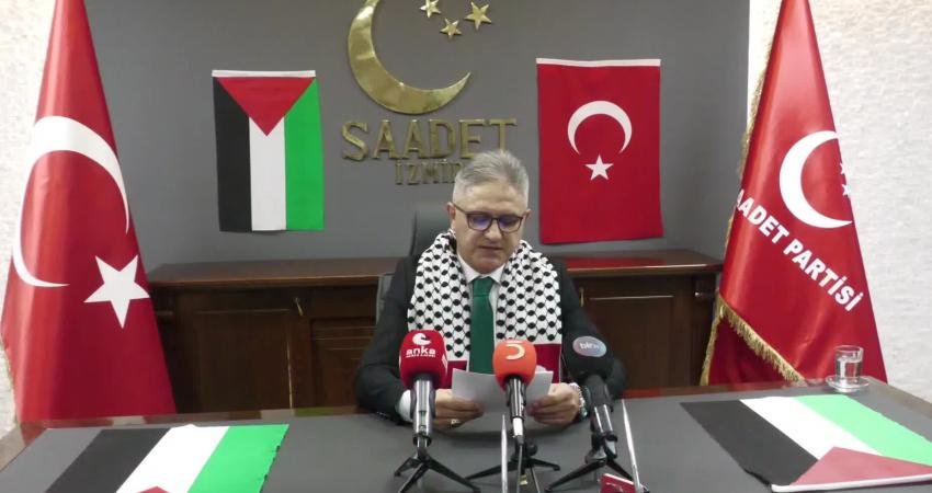 Saadet Partisi İzmir İl Başkanı Mustafa Erduran Hamas'ın İsrail'e başlattığı