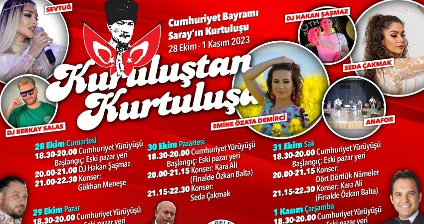 Saray Belediyesi, Ulu Önder Mustafa Kemal Atatürk’ün 29 Ekim 1923’te