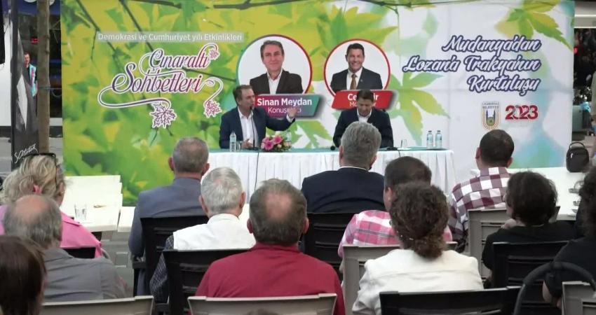 Tarihçi-yazar Sinan Meydan, Lüleburgaz Belediyesi’nin düzenlediği Çınaraltı Sohbetleri’ne konuk oldu.