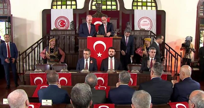 TBMM Başkanı Numan Kurtulmuş, Cumhuriyet Bayramı nedeniyle birinci Meclis’te yaptığı