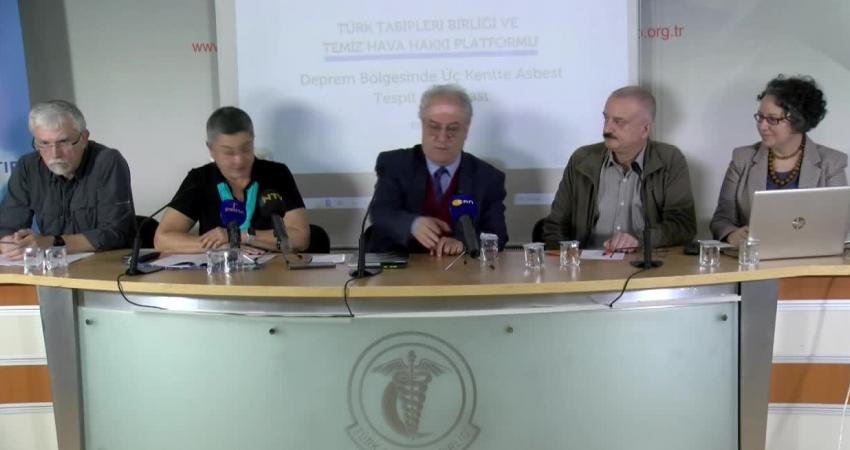 Türk Tabipleri Birliği ve Temiz Hava Hakkı Platformu deprem bölgesindeki