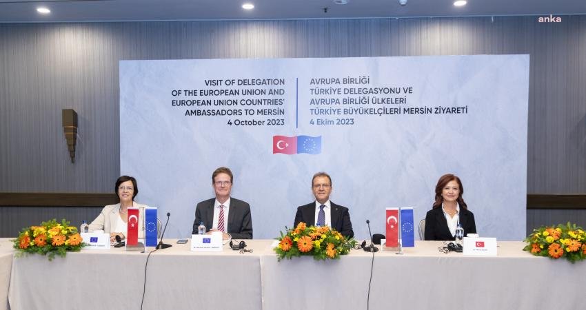 Mersin Büyükşehir Belediye Başkanı Vahap Seçer, Avrupa Birliği (AB) Delegasyonu