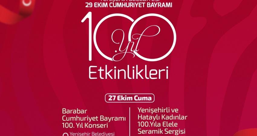 Yenişehir Belediyesi, Cumhuriyetin 100. yılı dolayısıyla kentte bir dizi etkinlik