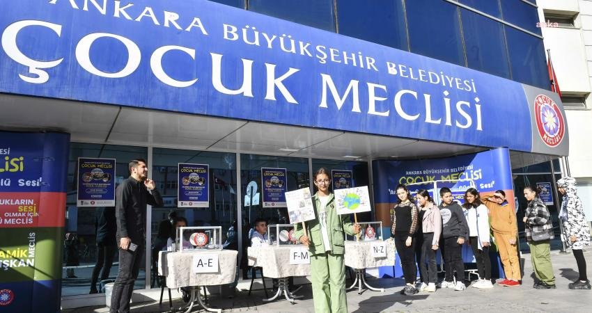 Ankara Büyükşehir Belediyesi Çocuk Meclisi’nin 28. dönem seçimleri için çocuklar