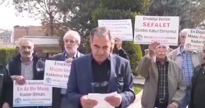 Birleşik Emekliler Sendikası Malatya Şube Başkanı Ali Haydar Göktaş, "Cumhurbaşkanımız