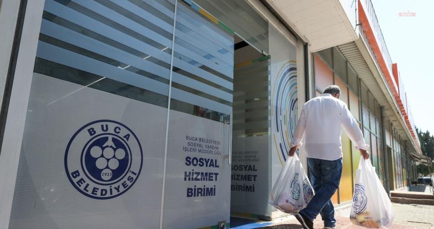 Buca Belediyesi,  Sosyal Market aracılığıyla ihtiyaç sahibi ailelerin temel gıdadan