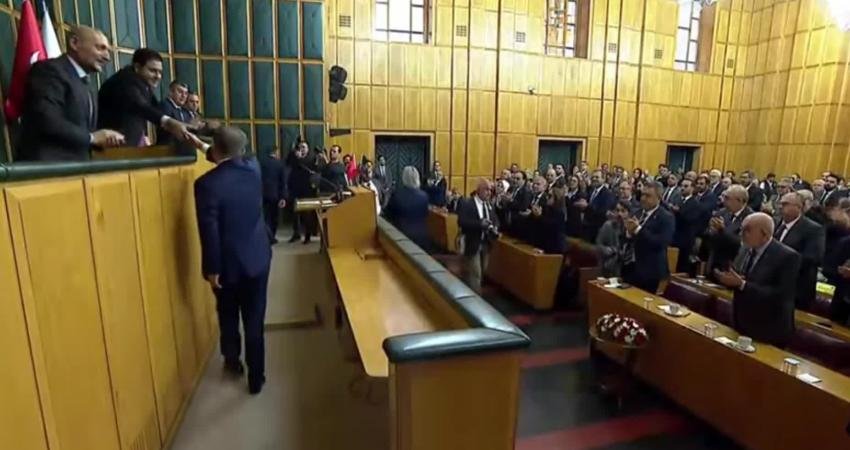 Gelecek Partisi Genel Başkanı Ahmet Davutoğlu TBMM ortak grup toplantısında,
