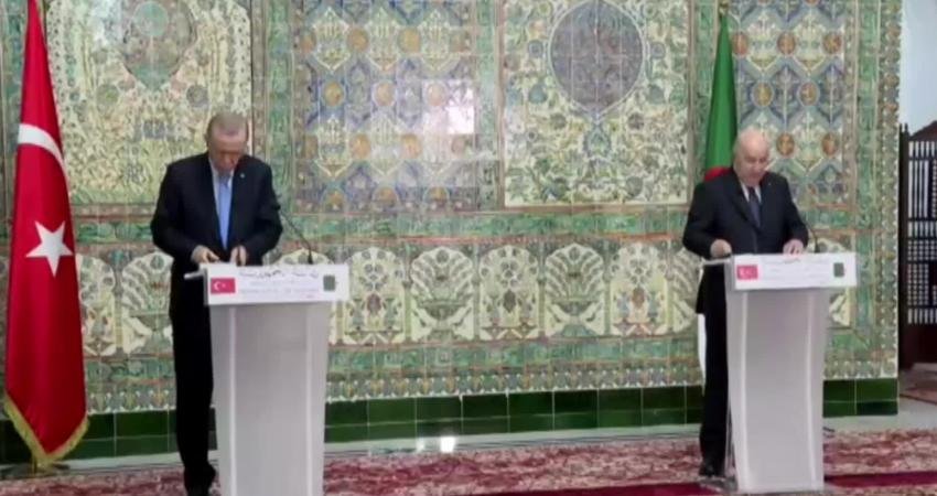 Cumhurbaşkanı Recep Tayyip Erdoğan, resmi ziyarette bulunduğu Cezayir'de Cumhurbaşkanı Abdülmecid