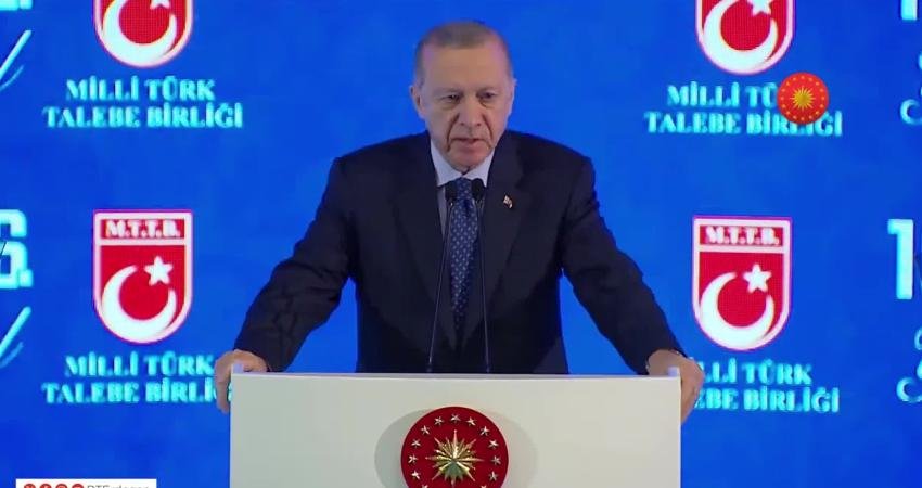 Cumhurbaşkanı Recep Tayyip Erdoğan, Milli Türk Talebe Birliği'nin 62. Genel Kurulu'nda "İsrail