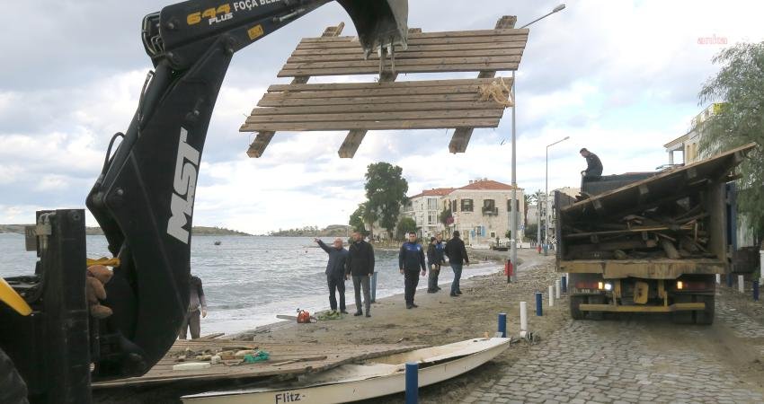 Foça’da geçtiğimiz hafta sonu etkili olan şiddetli fırtına ve yağışın