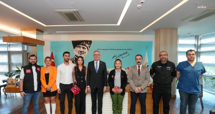 Gaziemir Belediyesi ile Hayvan Arama Kurtarma Derneği arasında imzalanan protokol