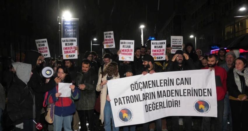 Göçmen Sendikası Girişimi ve sol örgütler, bugün Ankara'daki Madenci Anıtı