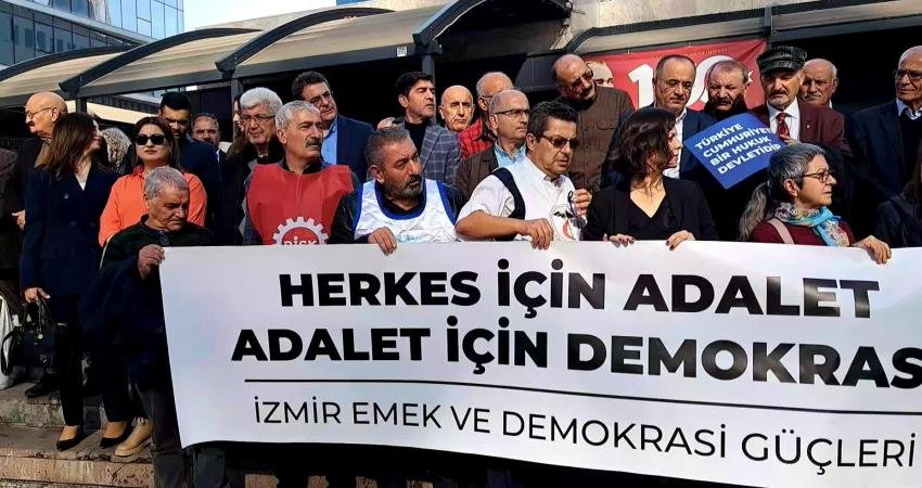İzmir Emek ve Demokrasi Güçleri, bir kez daha Bayraklı Adliyesi