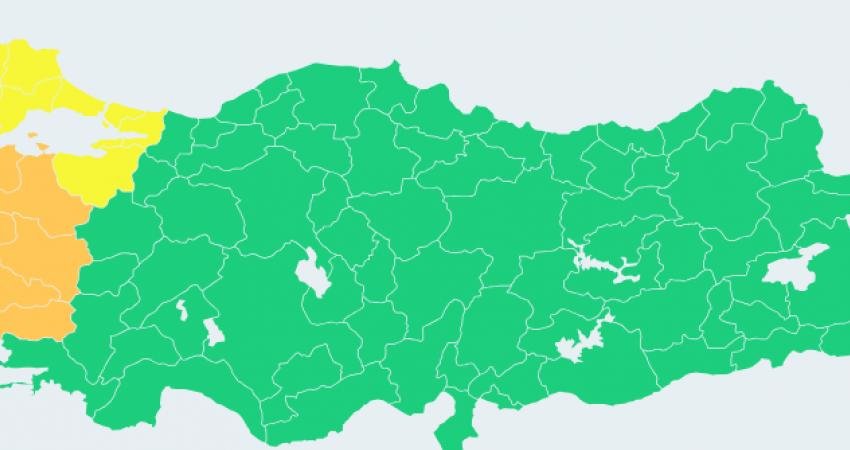 Meteoroloji'den Ege bölgesi için turuncu kodlu sağanak yağış uyarısı yapıldı.