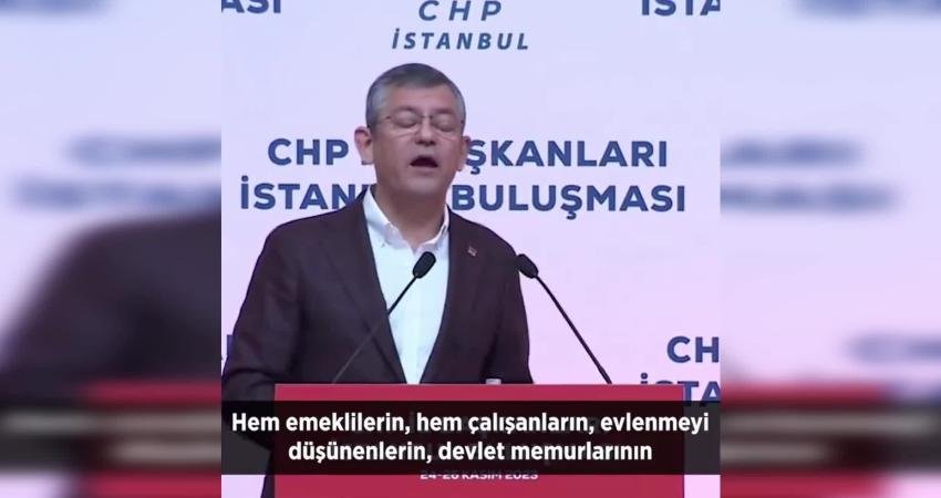 CHP Genel Başkanı Özgür Özel, “Tayyip Erdoğan, enflasyon hedefinde samimiyse