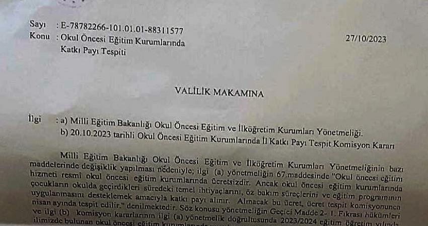 İzmir Valiliği, Milli Eğitim Bakanlığı (MEB) yönetmeliğine göre ücretsiz olan