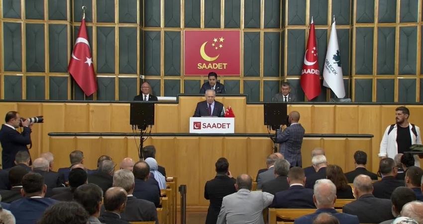 Saadet Partisi Genel Başkan Vekili Sabri Tekir, TBMM grup toplantısında;