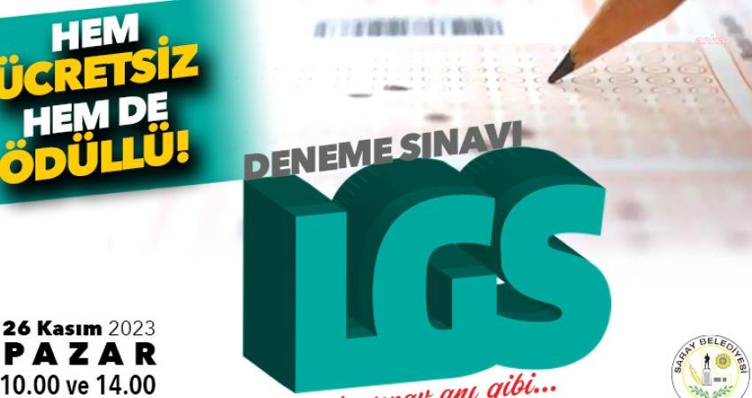 Saray Belediyesi, eğitimde fırsat eşitliğine yönelik çalışmaları kapsamında ücretsiz deneme sınavlarına
